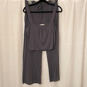 Heart loom pant set medium blue/gray